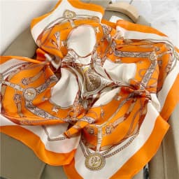 Women's Silk Four Corner Scarf, Satin Printed Scarf, Headband, WOMEN'S Hair Drape Shoulder Bag, WOMEN'S Scarf, Headscarf, 70cm