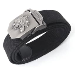 Men Canvas Belt Tiger Metal Buckle Army Military Tactical Belts for Men Jeans Outdoor Training Soldier Strap Male Black