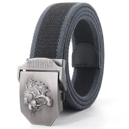 Men Canvas Belt Tiger Metal Buckle Army Military Tactical Belts for Men Jeans Outdoor Training Soldier Strap Male Black