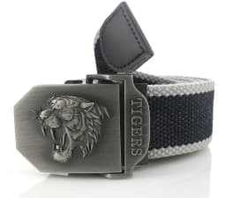 Men Canvas Belt Tiger Metal Buckle Army Military Tactical Belts for Men Jeans Outdoor Training Soldier Strap Male Black