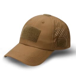Tactical Baseball Cap for Men Breathable Perforated Hole Hat Hook and Loop Patch Compatible Outdoor Sports Hunting Hiking Adjust