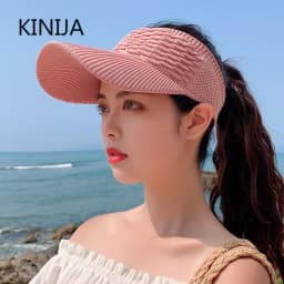 Women Anti-UV Sun Hat Breathable Adjustable Empty Top Visor Cap for Men Outdoor Sport Tennis Golf Running Travel Beach Hat