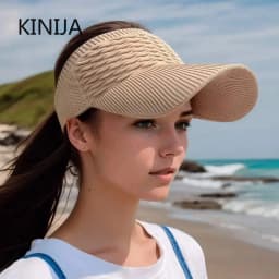 Women Anti-UV Sun Hat Breathable Adjustable Empty Top Visor Cap for Men Outdoor Sport Tennis Golf Running Travel Beach Hat