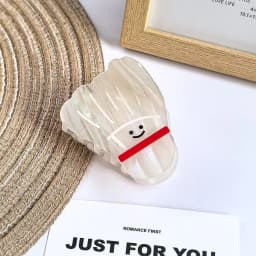 1pc sporty style smiley red table tennis racket colorful badminton grab clip, new shark clip sweet and cute cartoon girl hairpin