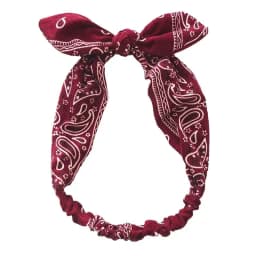 1PC 4 Colors Printed Rabbit Ears Elastic Contour Crossover Hairband Wire Knot Elastic Hairband Stretch Headband