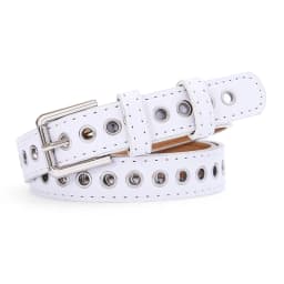 New Women's Belt Metal Full Eye Belt Non Perforated Korean Versatile Fashion Hollow Decoration Pants Belt
