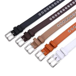 New Women's Belt Metal Full Eye Belt Non Perforated Korean Versatile Fashion Hollow Decoration Pants Belt
