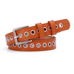 New Women's Belt Metal Full Eye Belt Non Perforated Korean Versatile Fashion Hollow Decoration Pants Belt