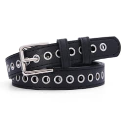 New Women's Belt Metal Full Eye Belt Non Perforated Korean Versatile Fashion Hollow Decoration Pants Belt