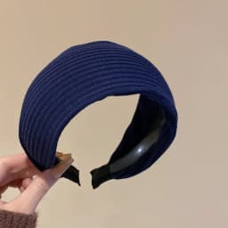 New Vintage Kintting Cloth Headbands for Women Solid Color Wide Stripe Hairband High Skull Top Nonslip Elegant Hair Accessories