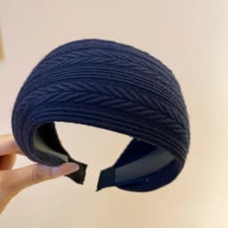 New Vintage Kintting Cloth Headbands for Women Solid Color Wide Stripe Hairband High Skull Top Nonslip Elegant Hair Accessories