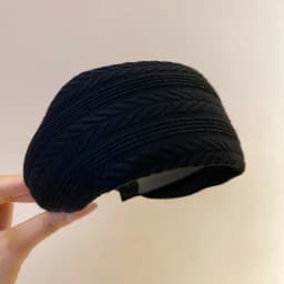 New Vintage Kintting Cloth Headbands for Women Solid Color Wide Stripe Hairband High Skull Top Nonslip Elegant Hair Accessories
