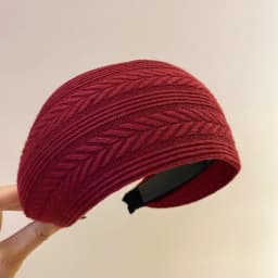 New Vintage Kintting Cloth Headbands for Women Solid Color Wide Stripe Hairband High Skull Top Nonslip Elegant Hair Accessories