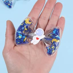 2Pcs Astronaut PVC Hair Clip Waterproof Trendy Children Bow Hairpin For Baby Girls Swim Bath Daily Headdress Hair Accessories