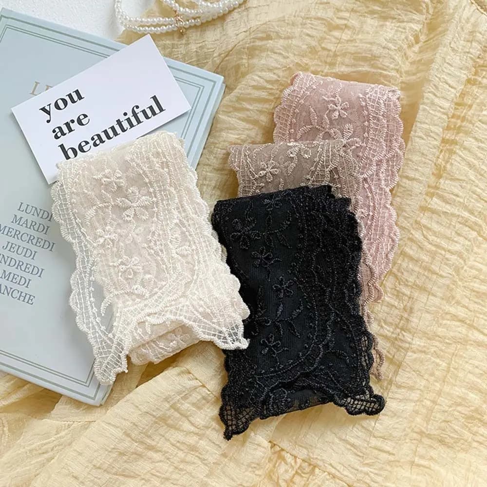 Fashion Soft Lace Scarf Elegant Floral Hair Ribbon Fairy Sweet Hair Accessories for Women
