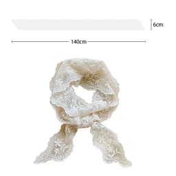 Fashion Soft Lace Scarf Elegant Floral Hair Ribbon Fairy Sweet Hair Accessories for Women