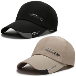 2Pcs/Set Outdoor Men's Baseball Cap Simple Letter Jacquard Duckbill Cap Street Sports Sun Protection Baseball Cap For Unisex