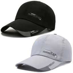 2Pcs/Set Outdoor Men's Baseball Cap Simple Letter Jacquard Duckbill Cap Street Sports Sun Protection Baseball Cap For Unisex