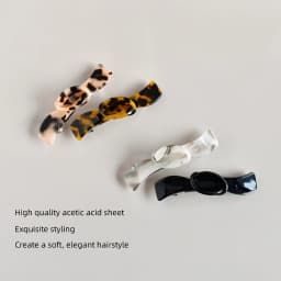 1PC Women's Multicolor Acetate Bow One-Line Spring Clip Thin Hair Half Hair Using Women's Accessory Vacation Style Hair Clip