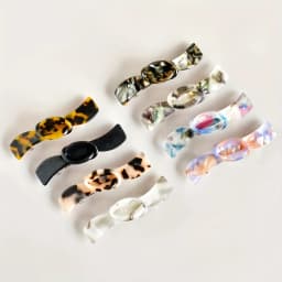 1PC Women's Multicolor Acetate Bow One-Line Spring Clip Thin Hair Half Hair Using Women's Accessory Vacation Style Hair Clip