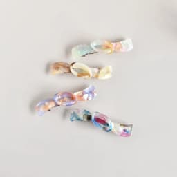1PC Women's Multicolor Acetate Bow One-Line Spring Clip Thin Hair Half Hair Using Women's Accessory Vacation Style Hair Clip