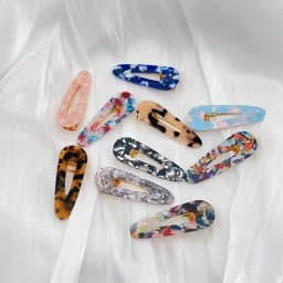 3pcs/set Acetate Hollow Water Drop Long Strip Hairpin Simple Duck Beak Clip Broken Hair Leopard Hair Clip Geometric Hairpin