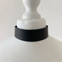 Women Punk Gothic Simple Black PU Leather Wide Choker Collar Necklace, Adjustable Accessory for Daily Wear Halloween