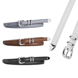 Silver Pin Buckle Thin Belt For Women Fashion Trend Versatile Jeans Accessories Girdle Gothic Retro Simple Pu Leather Waistband