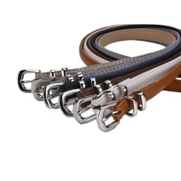 Silver Pin Buckle Thin Belt For Women Fashion Trend Versatile Jeans Accessories Girdle Gothic Retro Simple Pu Leather Waistband
