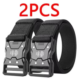 2Pcs Tactical Waist Belt - Durable Automatic Buckle, Perfect for Outdoor Adventures, Unisex Accessories for Men and Women