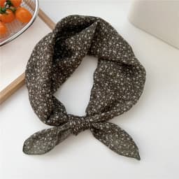 60cm Flower Print Cotton Bandanas Square Scarf Women Girls Headband Accessories Hairscarf Hairscarf