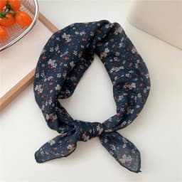 60cm Flower Print Cotton Bandanas Square Scarf Women Girls Headband Accessories Hairscarf Hairscarf