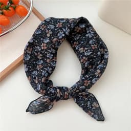 60cm Flower Print Cotton Bandanas Square Scarf Women Girls Headband Accessories Hairscarf Hairscarf