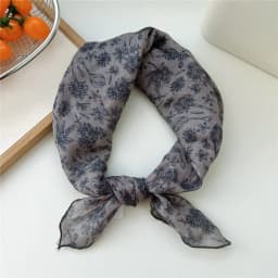60cm Flower Print Cotton Bandanas Square Scarf Women Girls Headband Accessories Hairscarf Hairscarf