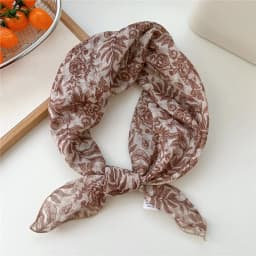 60cm Flower Print Cotton Bandanas Square Scarf Women Girls Headband Accessories Hairscarf Hairscarf