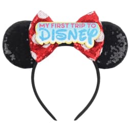 MY FIRST TRIP TO Disney Minnie Mouse Ear Headband for Adults Kids Mickey Mouse Hairbands Women Girls Black Bows Hair Accessories