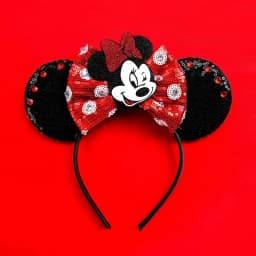 MY FIRST TRIP TO Disney Minnie Mouse Ear Headband for Adults Kids Mickey Mouse Hairbands Women Girls Black Bows Hair Accessories