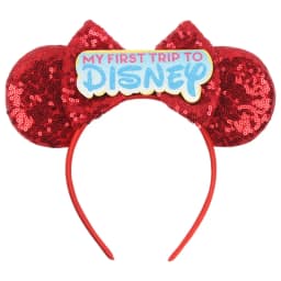 MY FIRST TRIP TO Disney Minnie Mouse Ear Headband for Adults Kids Mickey Mouse Hairbands Women Girls Black Bows Hair Accessories