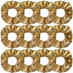 Wholesale 12pcs Metallic Color Scrunchies For Women Gold Silver Black Color Laser Effective Scrunches Set Girls Hair Rope Pack
