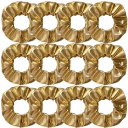 Wholesale 12pcs Metallic Color Scrunchies For Women Gold Silver Black Color Laser Effective Scrunches Set Girls Hair Rope Pack