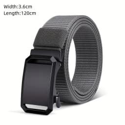 The New Men's 125cm Buckle Belt Nylon Braided Lightweight Breathable Daily Commuter Men's Belt