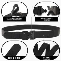 The New Men's 125cm Buckle Belt Nylon Braided Lightweight Breathable Daily Commuter Men's Belt