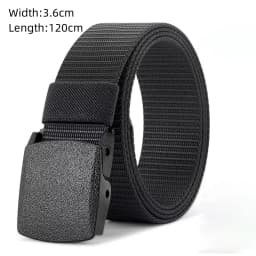 The New Men's 125cm Buckle Belt Nylon Braided Lightweight Breathable Daily Commuter Men's Belt