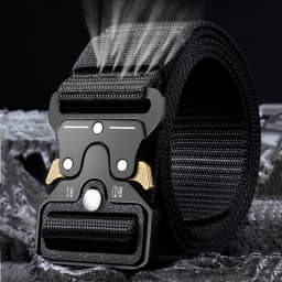 The New Men's 125cm Buckle Belt Nylon Braided Lightweight Breathable Daily Commuter Men's Belt