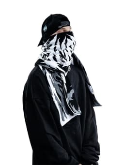 Men's Scarf Winter Anime Knit Graphic Y2k Streetwear Gothic Shawl Scarves Korean Fashion Hip Hop Vintage Warm Unisex Accessories