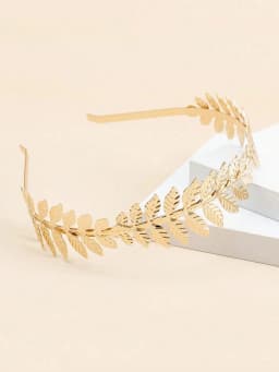 1PC Women's Vintage Baroque European & American Style Bridal Old Leaf Branch Hair Band Crown Fashionable Headband