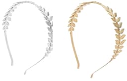 1PC Women's Vintage Baroque European & American Style Bridal Old Leaf Branch Hair Band Crown Fashionable Headband