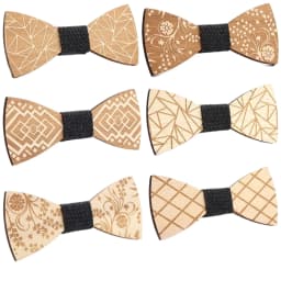 Vintage Wooden Bow Tie For Men Hollow Out Carved Retro Wooden Neck Ties Adjustable Strap Wood Elegant Bowtie Gravata Corbatas