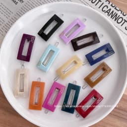 Dopamine candy colored small clip~Korea France cute square small side clip bangs hair clip