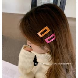 Dopamine candy colored small clip~Korea France cute square small side clip bangs hair clip